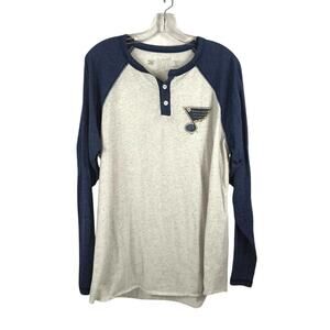 St. Louis Blues XL Henley Long Sleeve NHL Retro Brand